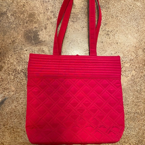 Sold- Vera Bradley “Vera” Fire Red Tote Bag - Picture 3 of 11